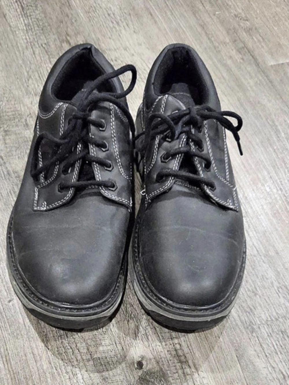 George Markos Rugged Casual Lace-Up Shoes Men's Black Shoes US 8
